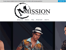 Tablet Screenshot of mission-clothing.com
